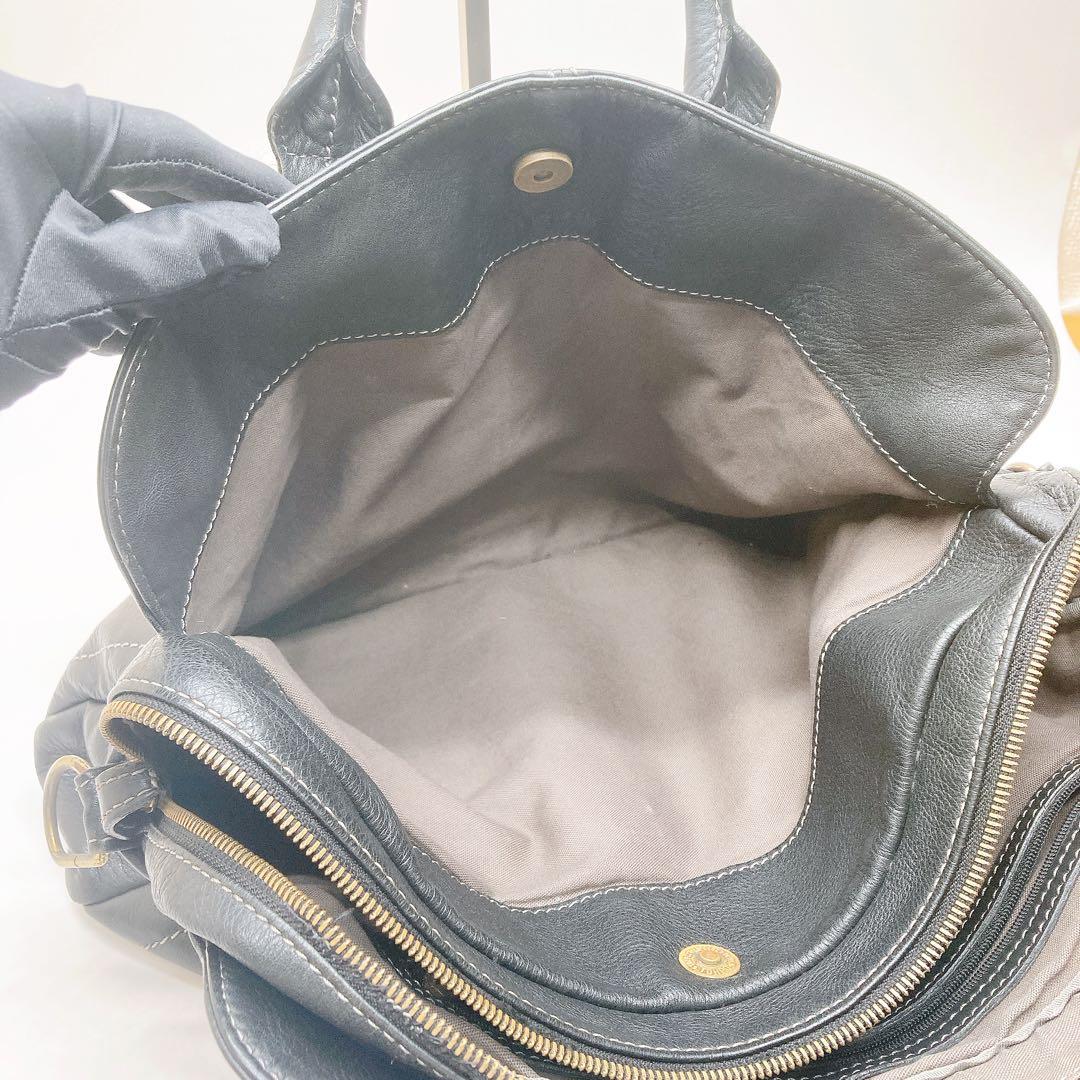 ✨良品✨土屋鞄 プローター　2wayビジネスバッグ オールレザー ブラック ロゴ