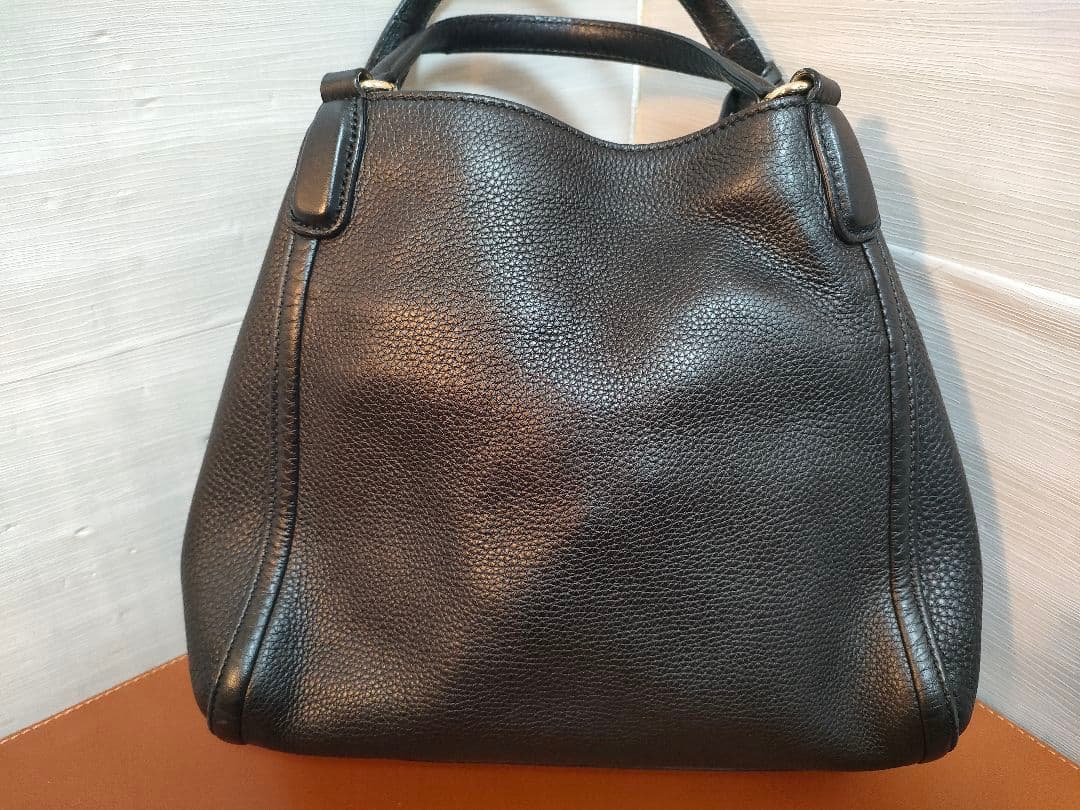 GUCCI SOHOソーホー ブラックレザーショルダー2wayバッグ 保存袋付