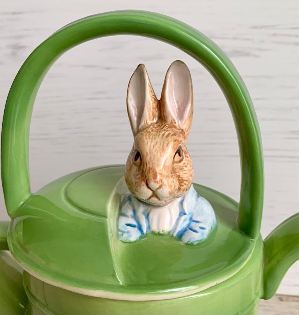 ピーターラビットじょうろ ティーポッド型オルゴール シュミット社製