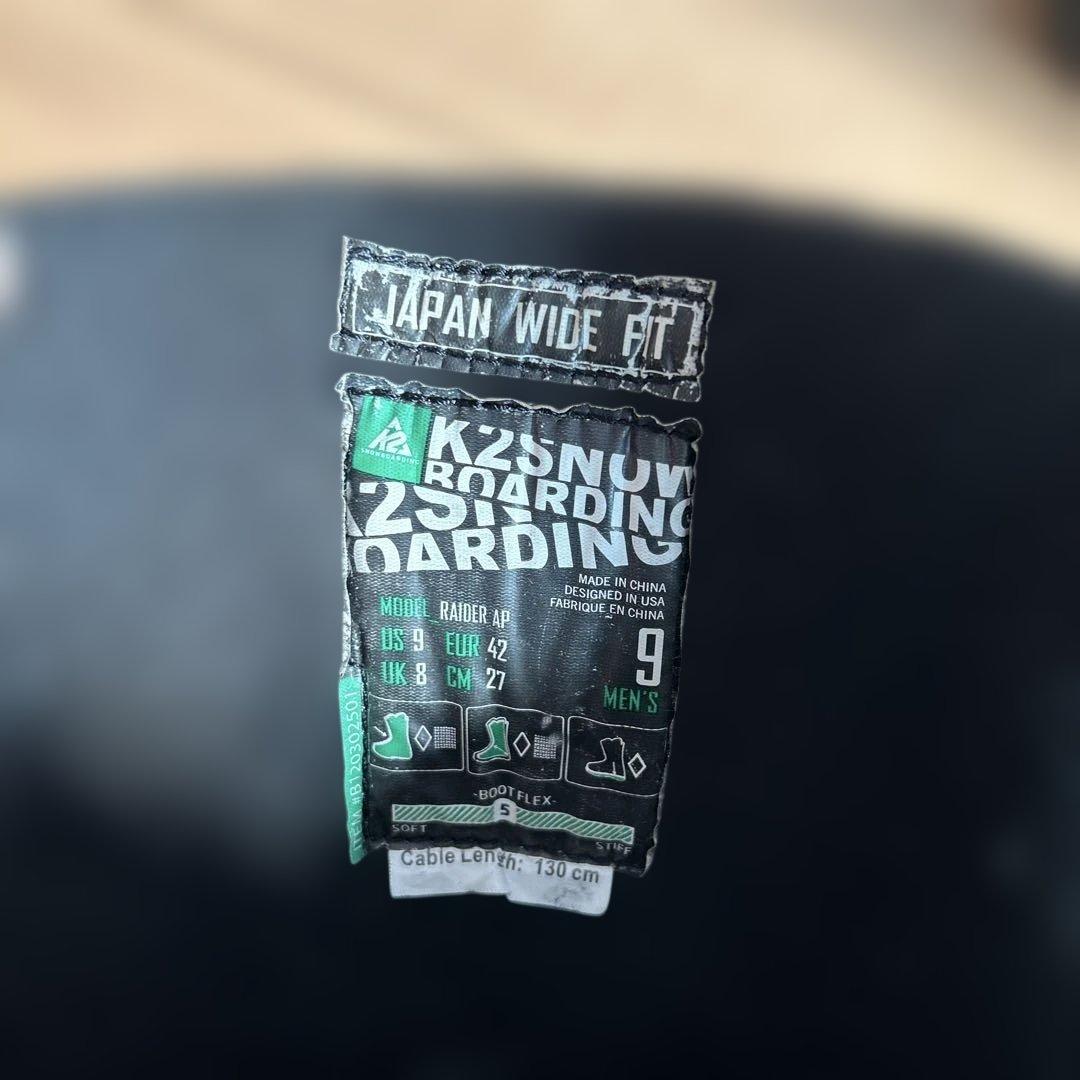 K2 ケーツー　RAIDER AP BOA メンズスノーボードブーツ　27センチ