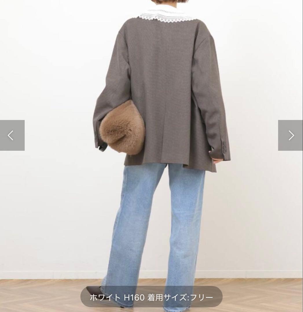 未使用品JOURNALSTANDARDrelumeビッグカラー付ギャザーブラウス