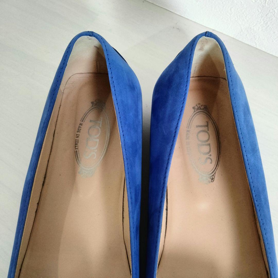 TOD'S トッズ パンプス フラット フリンジ ピン スエード 37