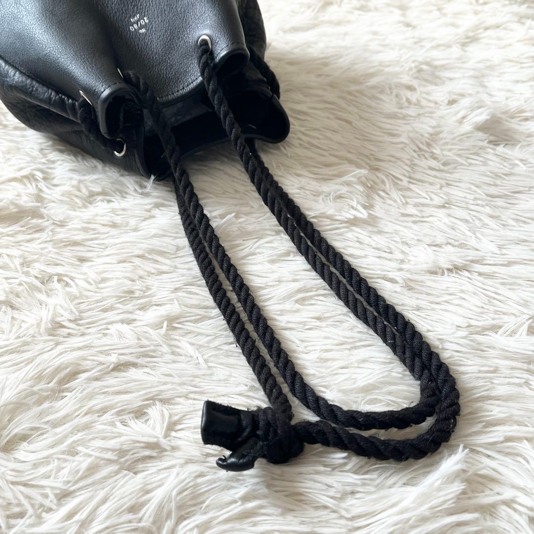 未使用級✨20/80 トゥエンティーエイティー　ハンドバッグ　ブラック　レザー