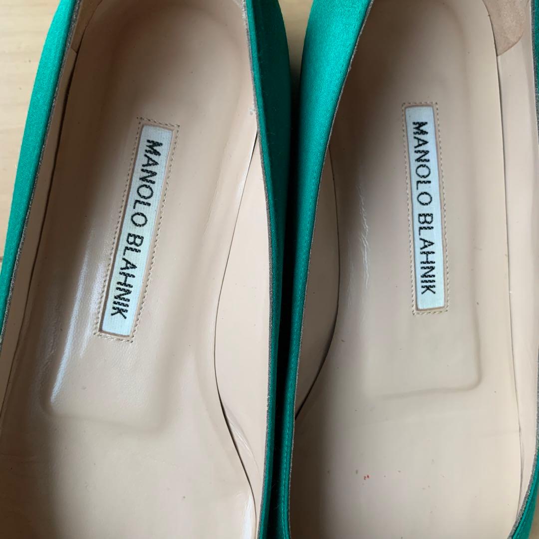 マノロブラニク　ハンギシ　フラット　グリーン　35.5