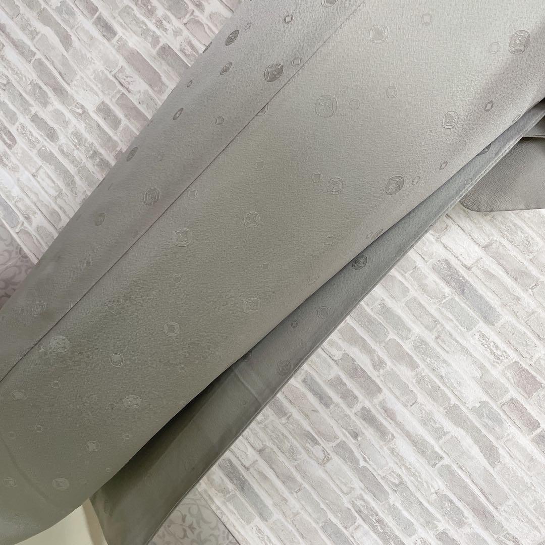 色無地　フルセット　丸に反り角地紋　シンプル　礼装　カジュアル　着物　I6