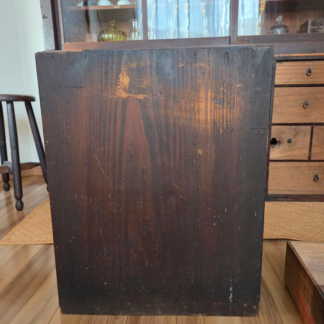 アンティーク チェスト ドロワー 棚 オープンラック 引き出し 無垢 古家具