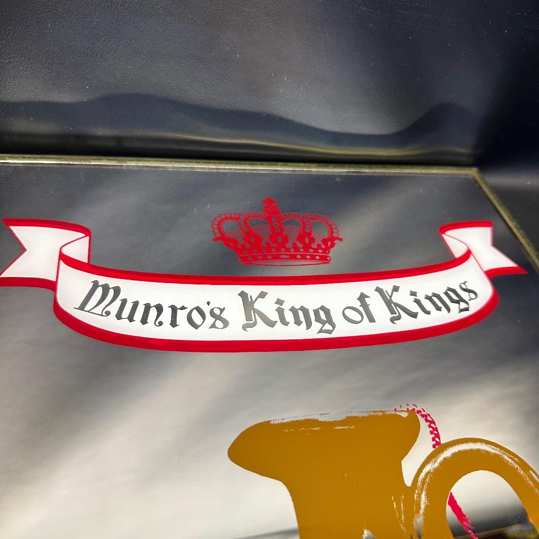 ♡J21005 ヴィンテージ パブミラー Munro's 壁掛け インテリア