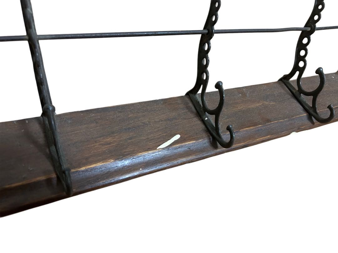 40s 50s ビンテージ アンティーク 6連 ウォールフック シャビー