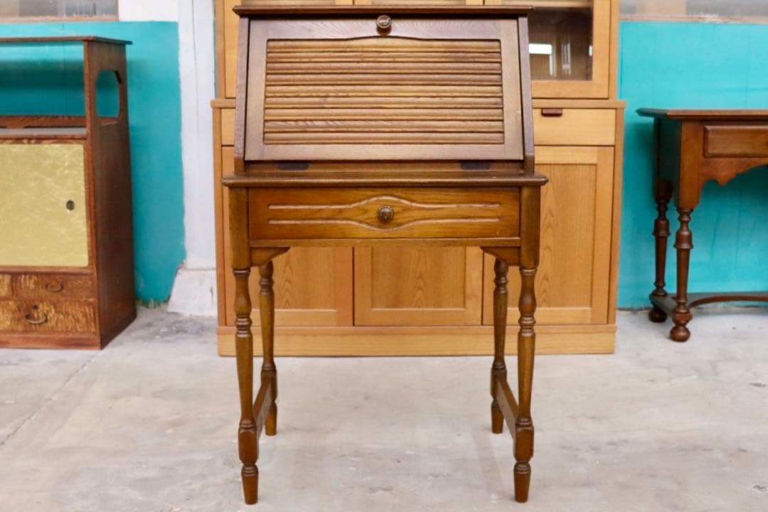 GMIS131○昭和レトロ アンティーク ライティングビューロー ライティングデ