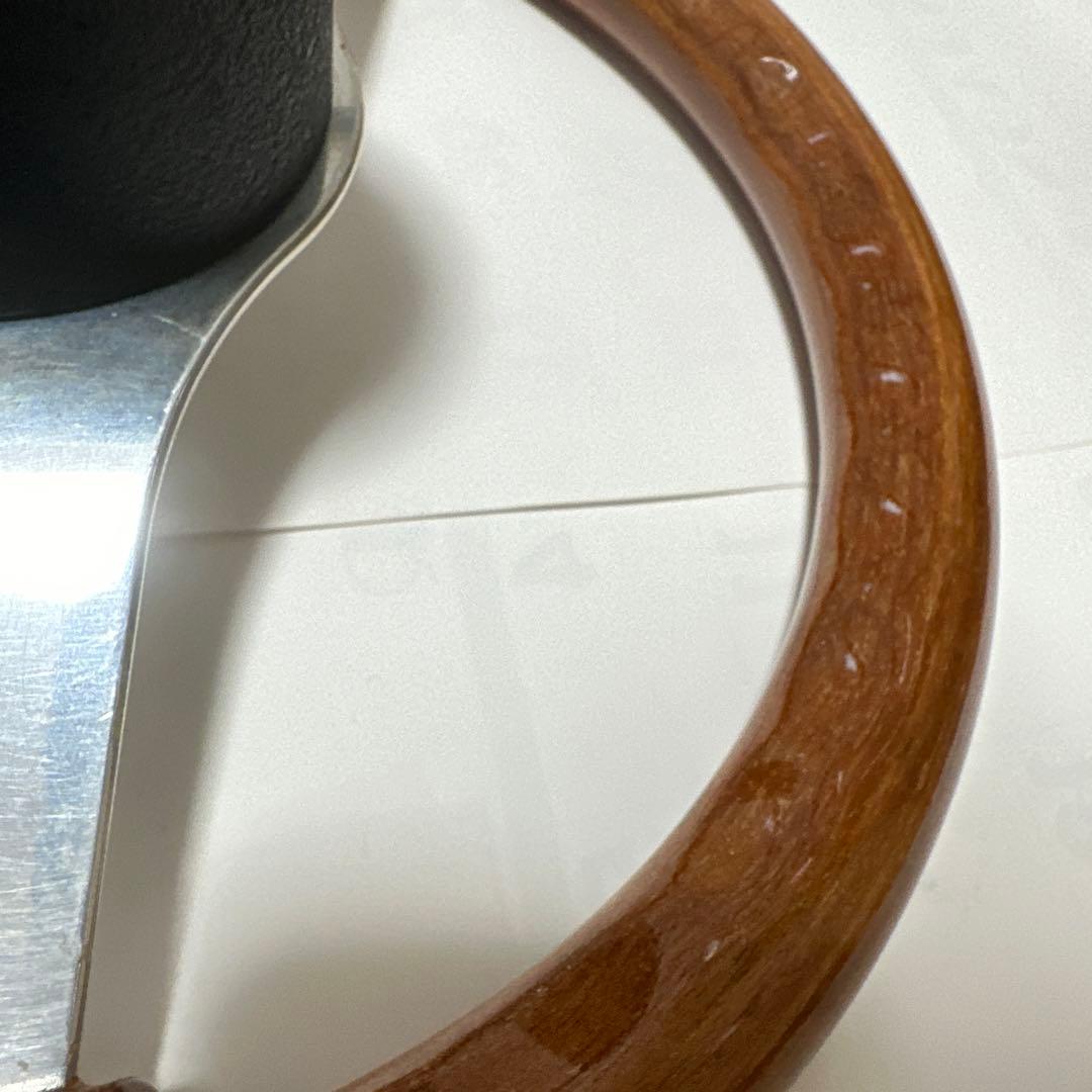 5050【プロフ必読】 　oba ステアリング　ホイール ウッド　旧車