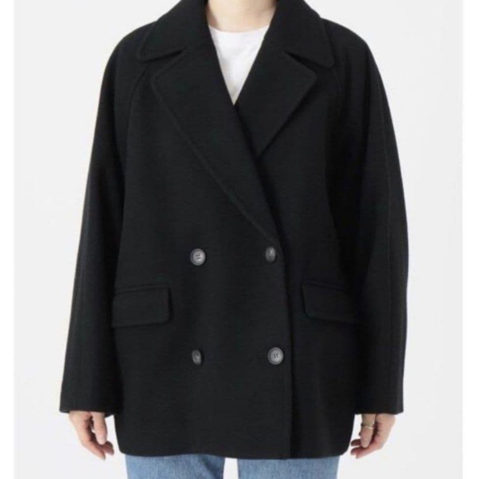 ジャーナルスタンダードレリューム　尾州ウールピーコート38黒