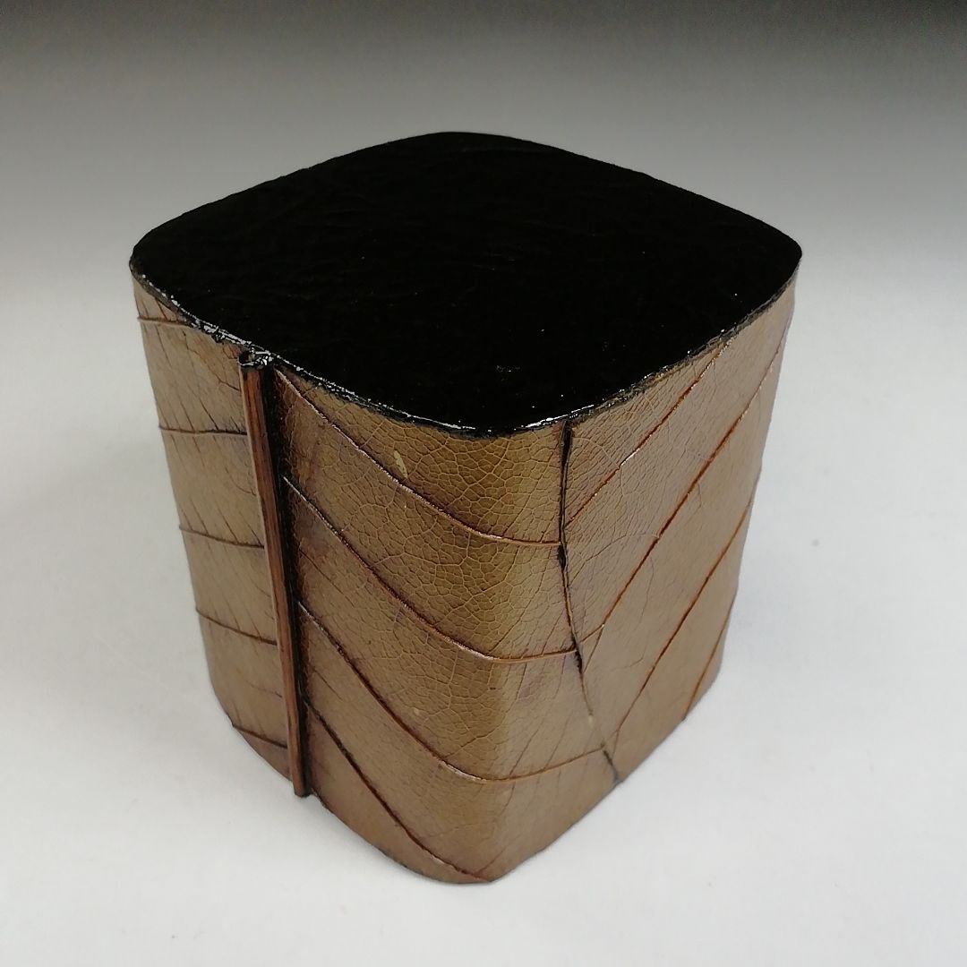 Ｗ１８０　茶器　『朴乃葉　一閑茶器』『三宅謙蔵 作』『茶入』　共箱　茶道具