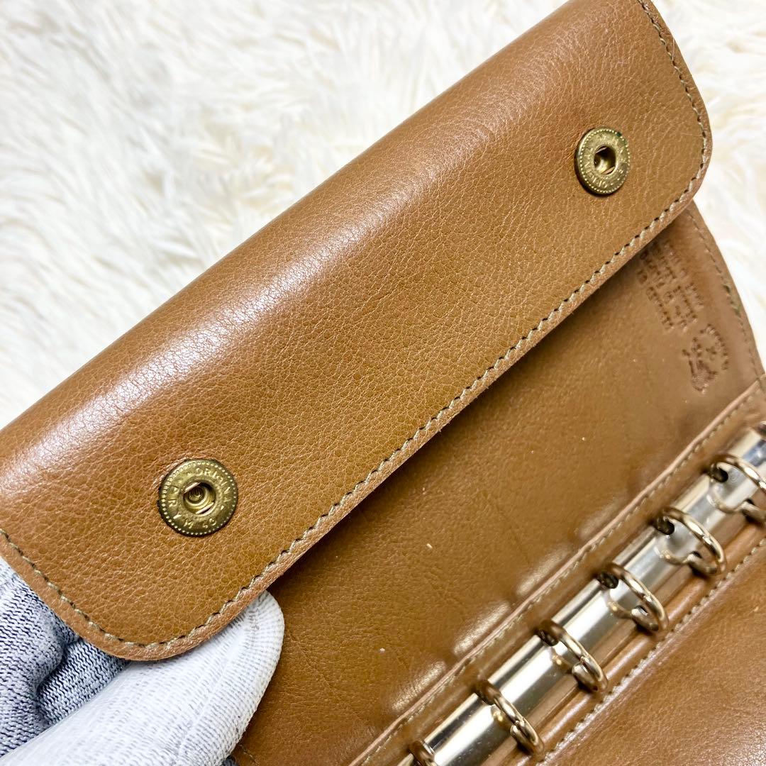 イルビゾンテ システム手帳 レザー ファスナー収納付き