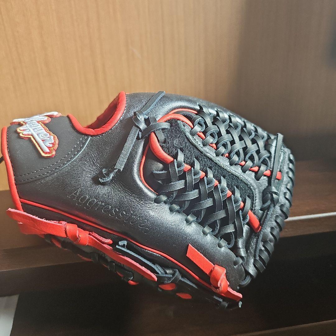 Slayer 軟式グローブ 黒/赤