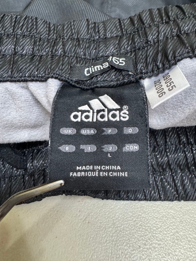 希少 00's y2k adidas 万国旗 ナイロン 上下セットアップ 黒