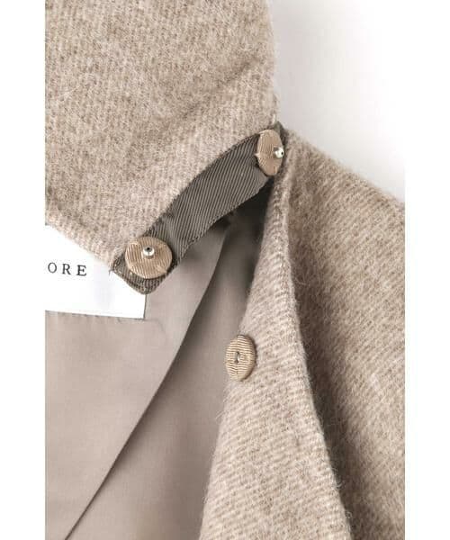 シャギーカルゼケープ付きジャケット