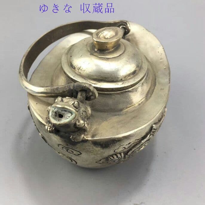古玩家居工芸品の元宝の徳利急須の置物o