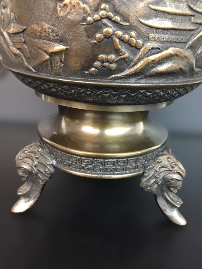 高岡銅器　薄端(米田章　陵山作)　日本製