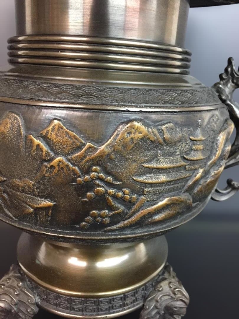 高岡銅器　薄端(米田章　陵山作)　日本製