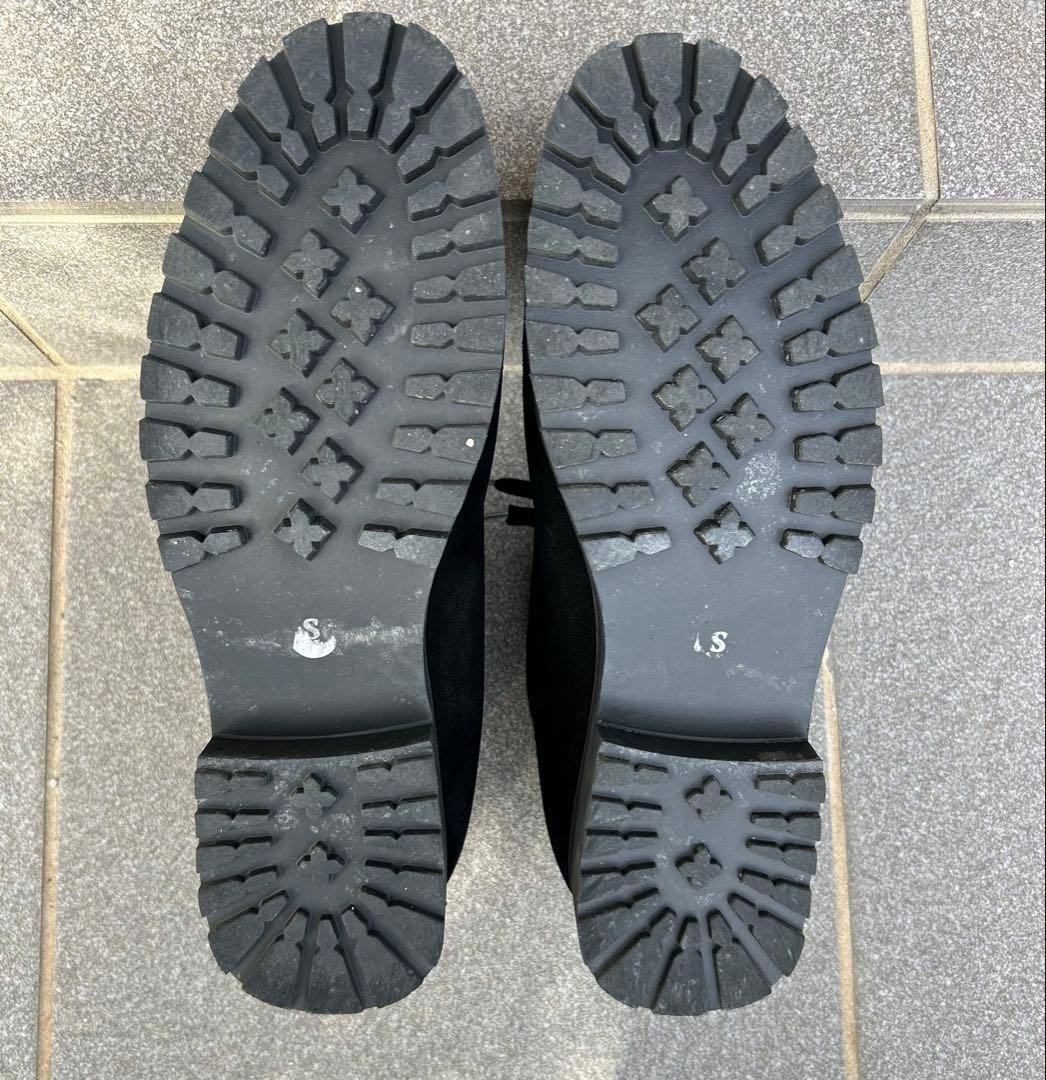 shiun BLACK SUEDE MOCCASIN Sサイズ