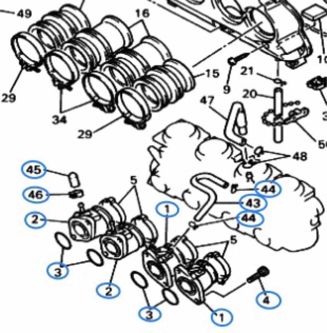 XJR400 インシュレーター フルセット インマニ キャブレター 668D