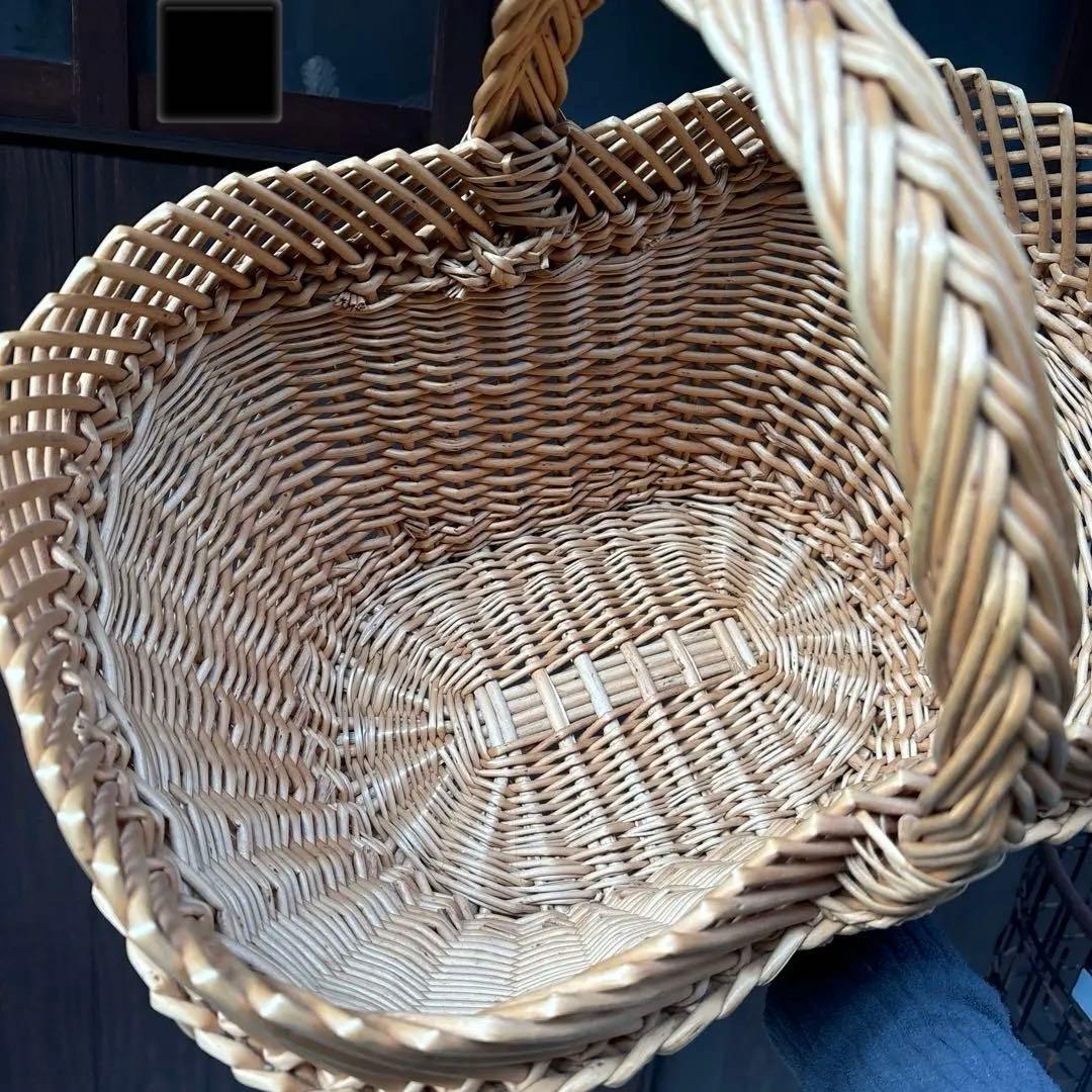 キャトル・セゾン　フランス柳バスケット　パニエ １本手付クロスＳ