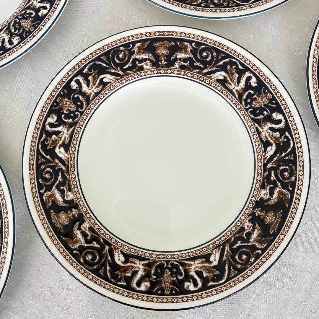 【】フロレンティーン　コバルト　プレート　6枚　20cm