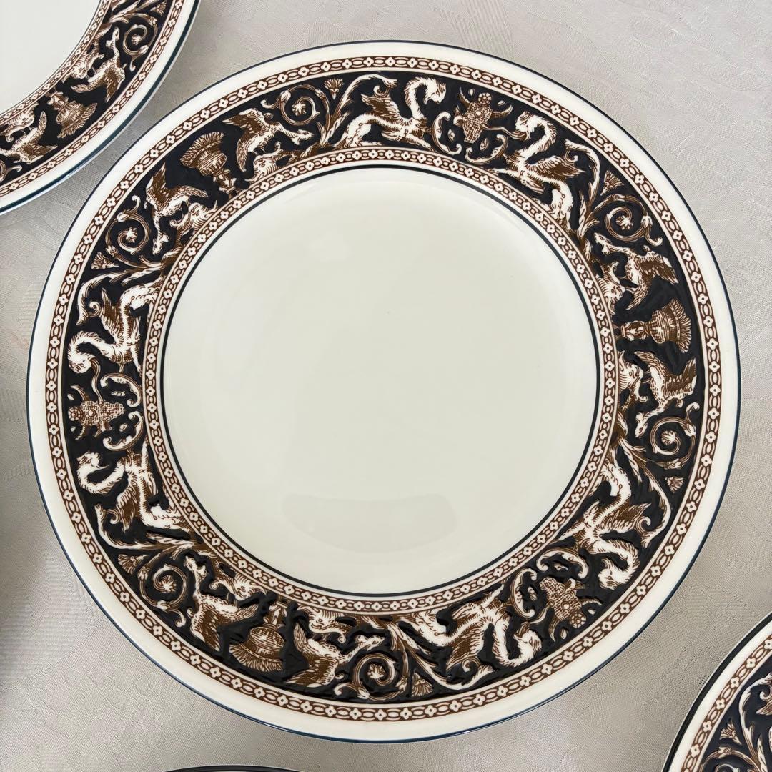 【】フロレンティーン　コバルト　プレート　6枚　20cm