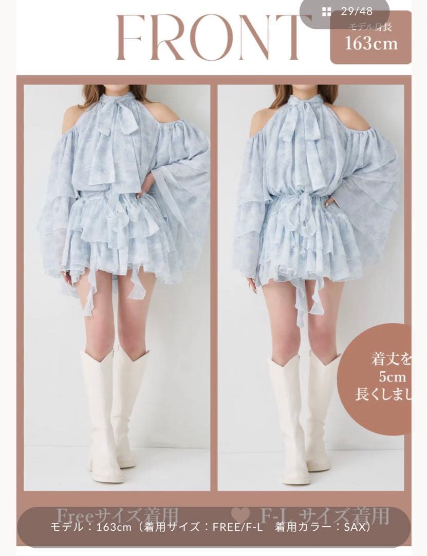 あ*引様 Darichトワルドジュイシフォンフリルミニワンピース