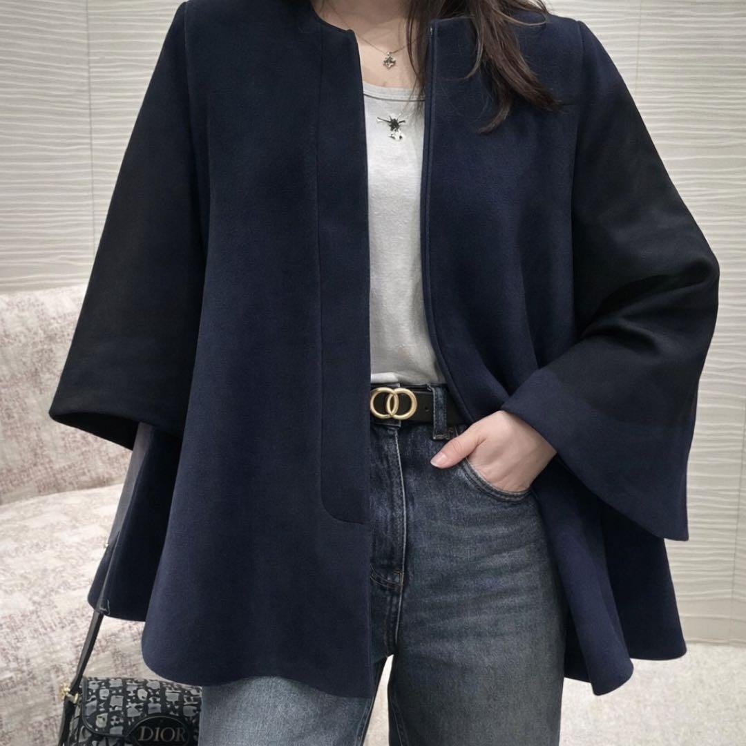 美品 ChristianDior ディオール ケープ ショートコート ブルゾン