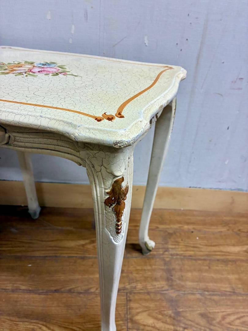 ハルボン☆管403☆イタリア製☆ロココ調☆姫系☆ヒビ加工☆ネストテーブル