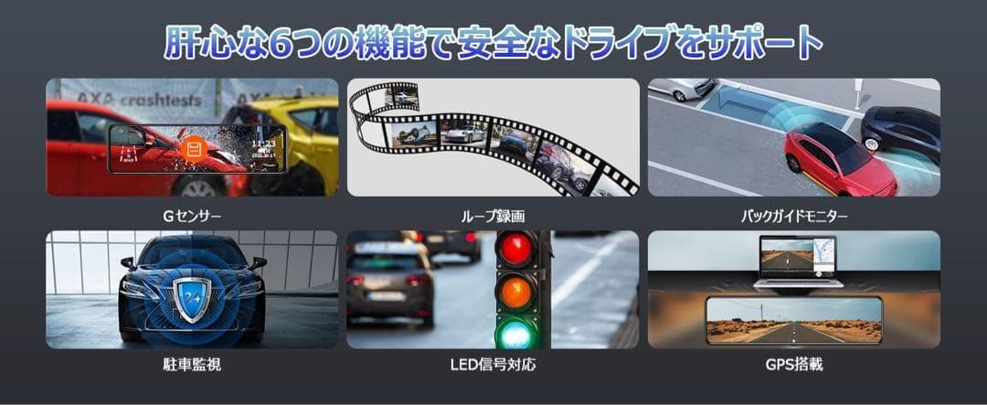 ⭕️4K超高画質⭕️分離型ドライブレコーダー バックカメラ 前後同時録画 GPS