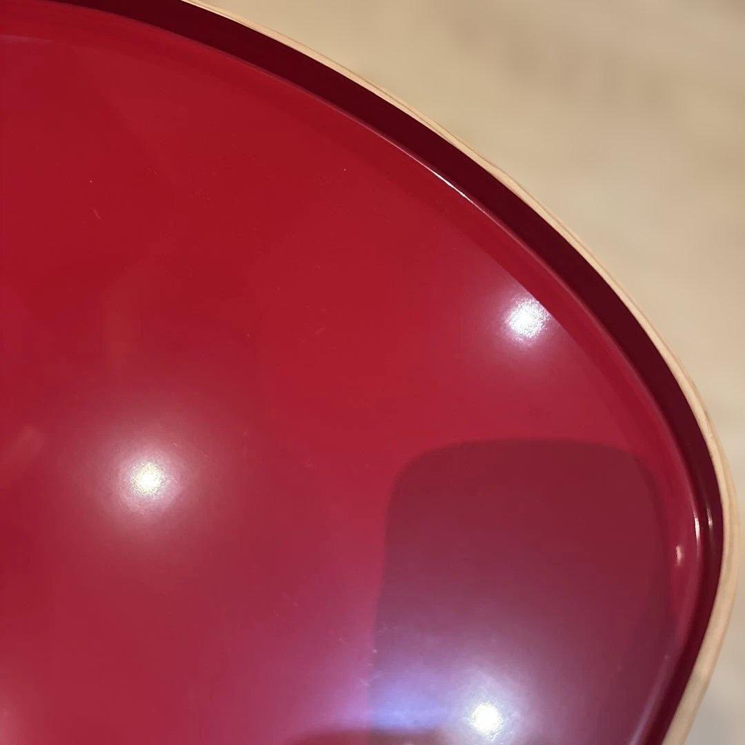 秋田県曲物 秋田杉 大型楕円盆 約51cm 朱塗り　お盆　美品