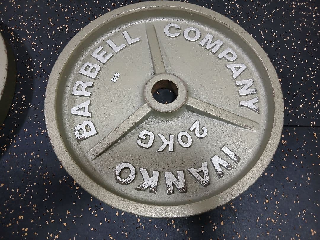 ①IVANKOイヴァンコ ラバープレート20kg x1枚穴径50mm(同時購入)