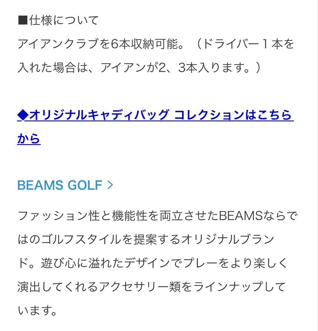 BEAMS GOLF クラブケース 3 グレー