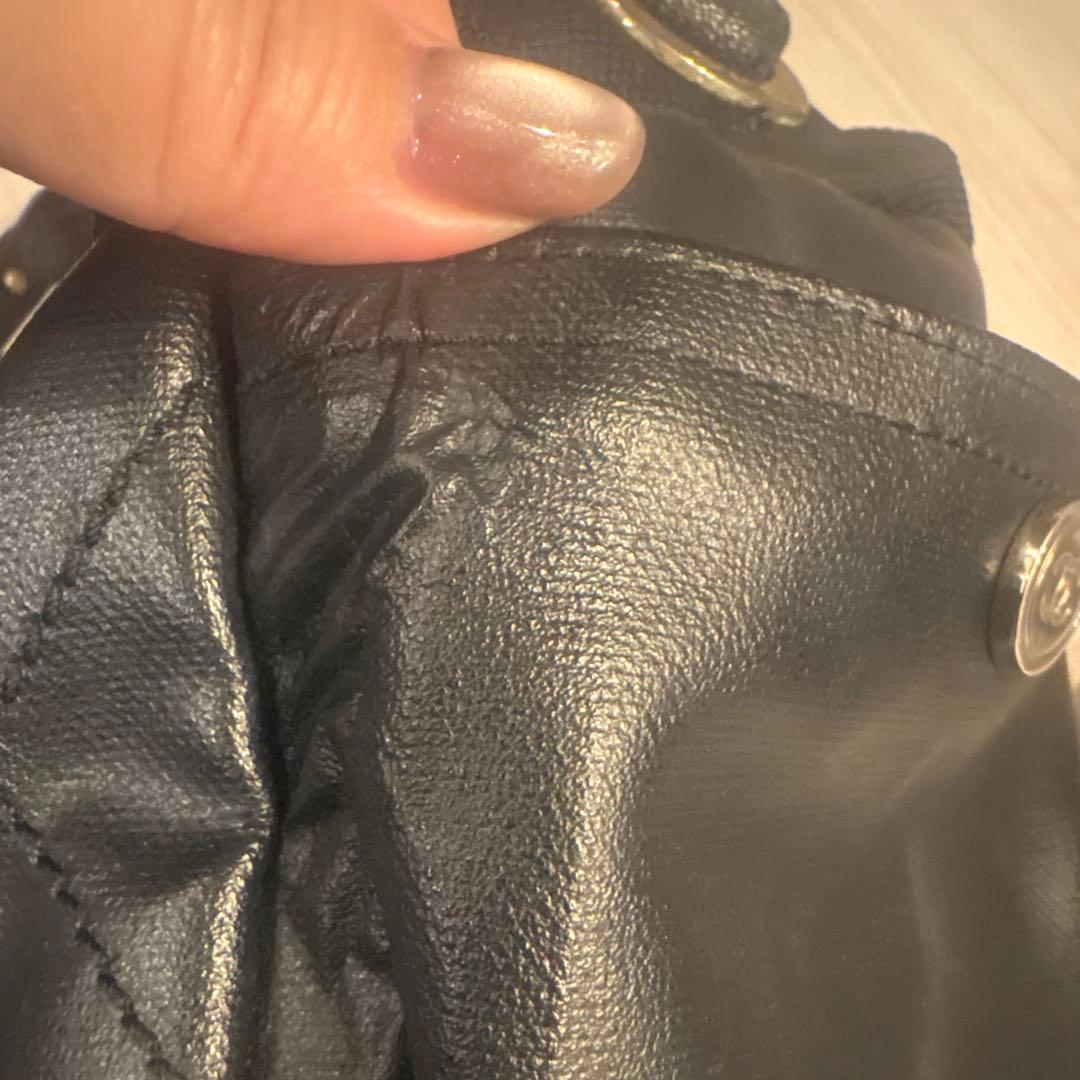 格安正規品新宿伊勢丹購入CHANEL パリビアリッツ　ハンドバッグ　黒