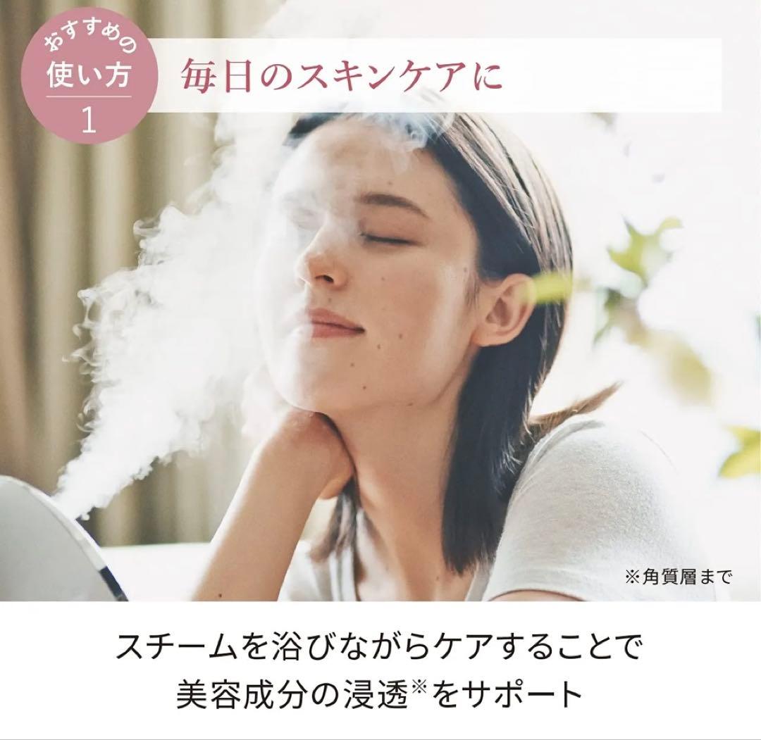 【新品未使用】FESTINOフェイシャルモイストナノスチーマー　ホワイト