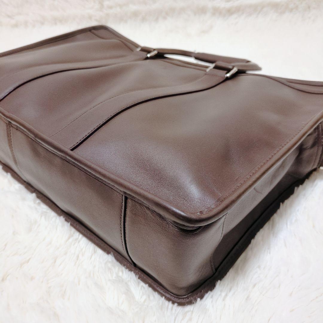 COACH コーチ ビジネスバック ブリーフケース レザー ブラウン 2WAY