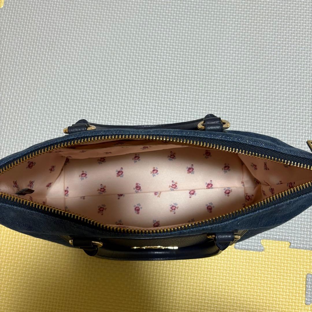 COACH コーチ　デニム ハンドバッグ　ミニエマサッチェル