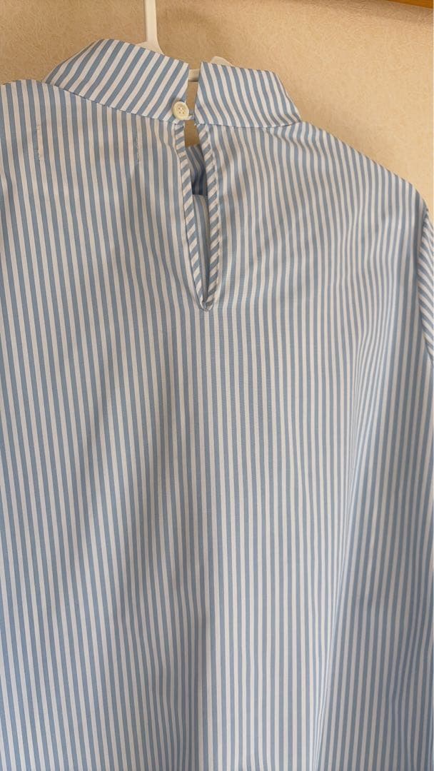 新品 heve ボータイブラウス ストライプ