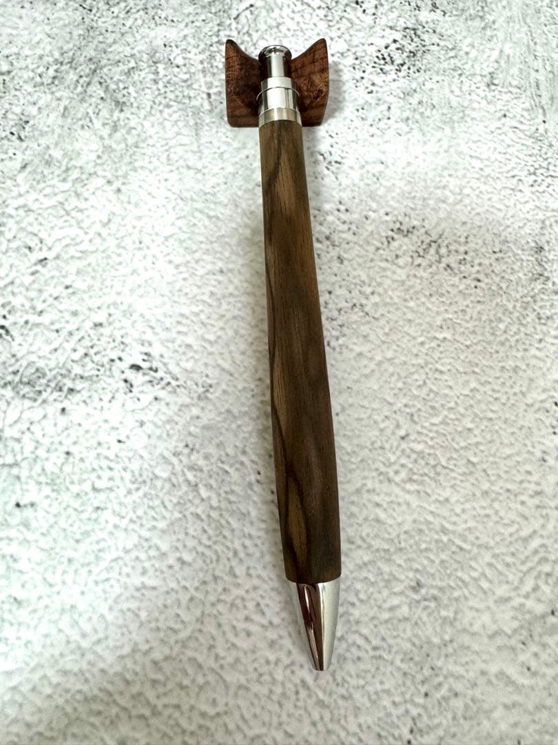 ☆ 工房楔 黒柿孔雀杢 ルーチェペン 真鍮タイプ新品 ☆