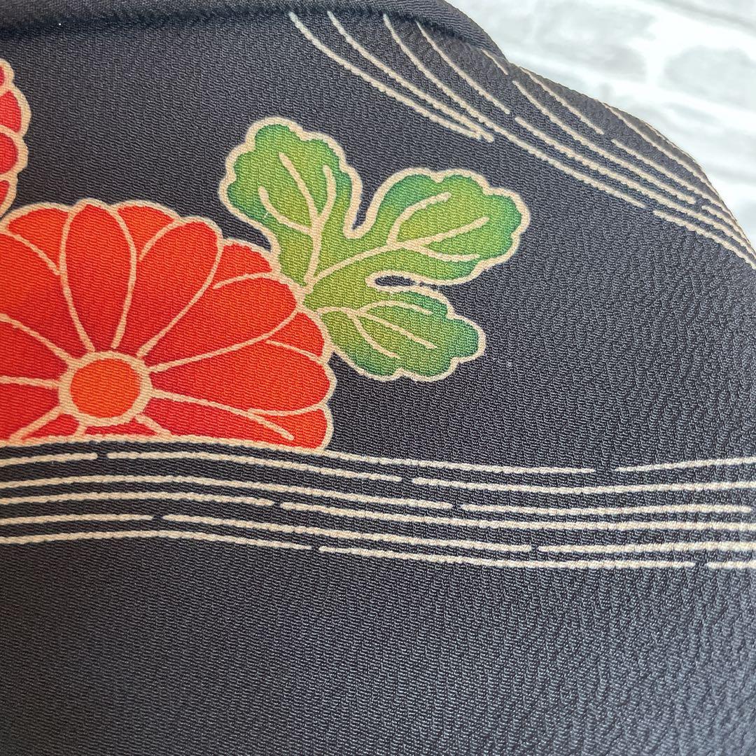 小紋　フルセット　あやめ　菊　流水　型染め　縮緬　お散歩　お買い物　着物　P4