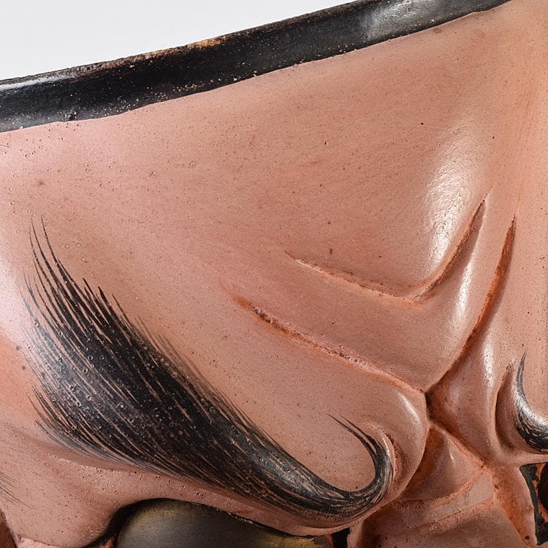 能面　能楽　雅楽　木彫　小べし見　時代箱付　M　R8711