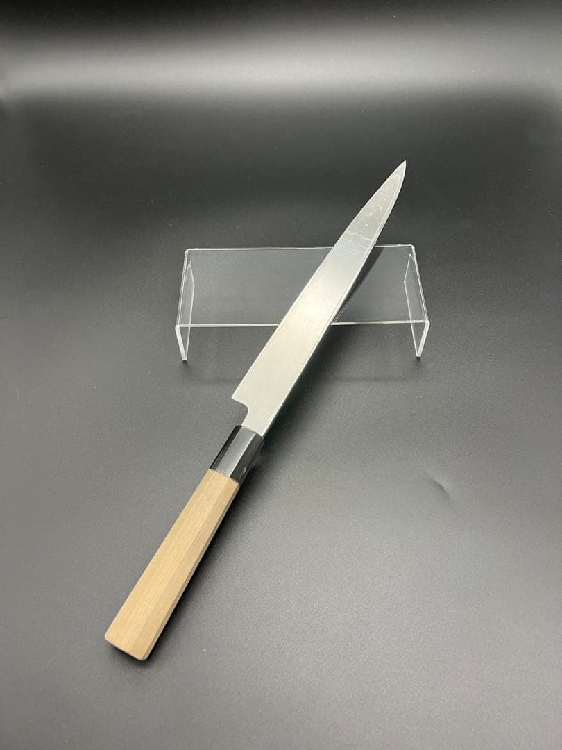 佐文 本焼 鏡面仕上 玉白鋼全鋼　柳刃