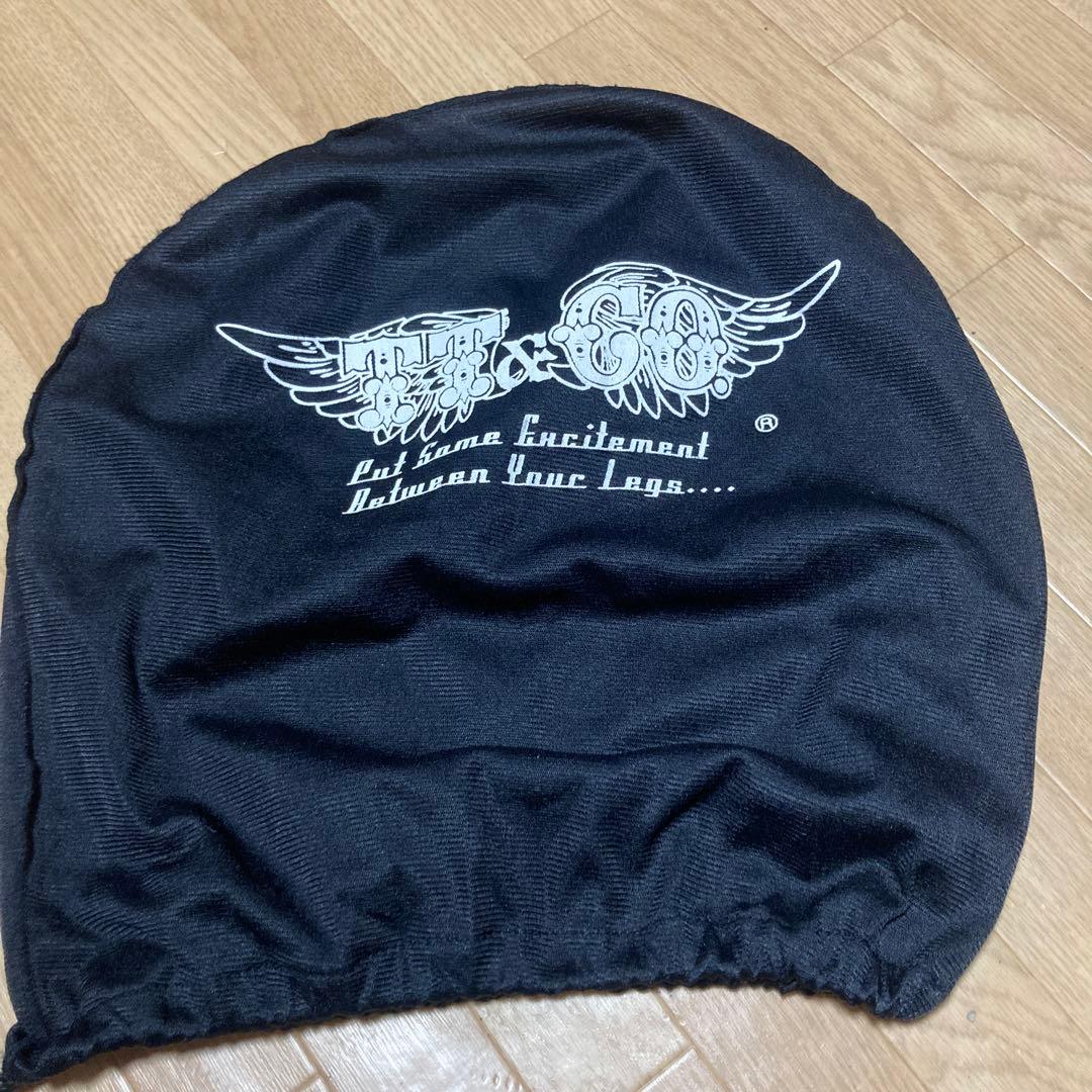TT@CO リブリブジョッキー　ブラック ハーフ　ヘルメット 収納袋付き