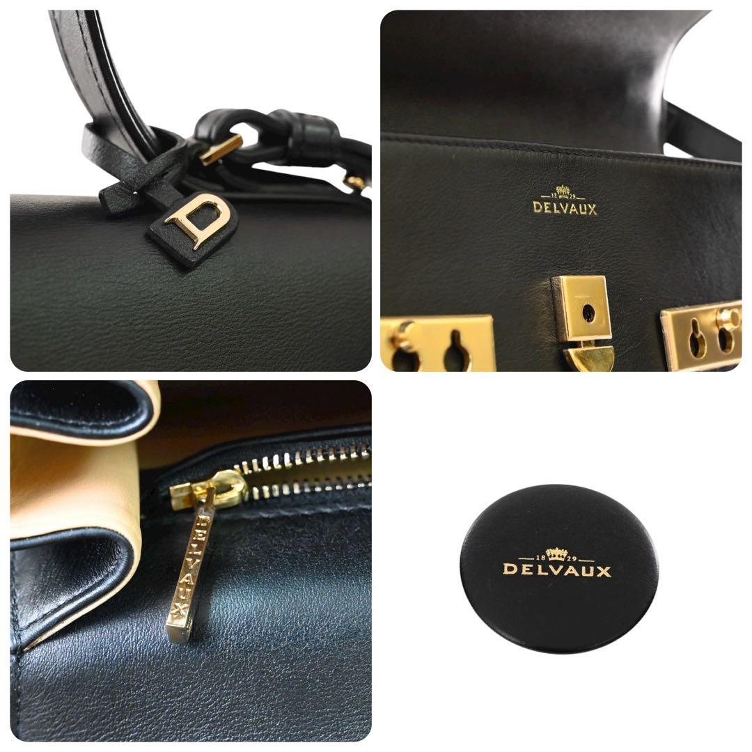 【極美品】デルヴォー　タンペート MM 黒　ブラック　レザー　ショルダーバッグ