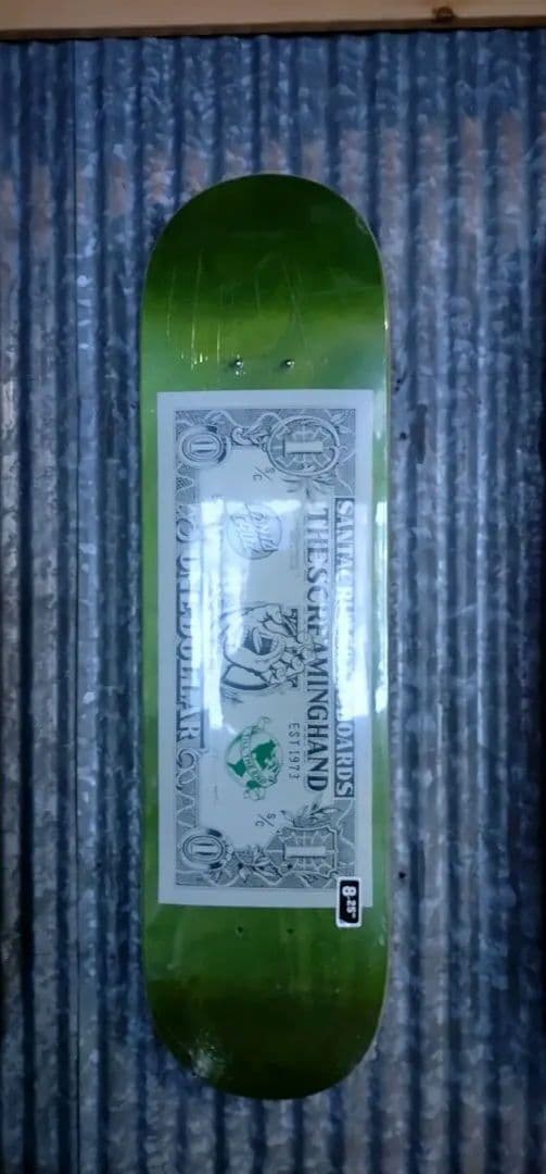 サンタクルーズ 8.25 スケボー デッキ ドル札 廃盤 未使用
