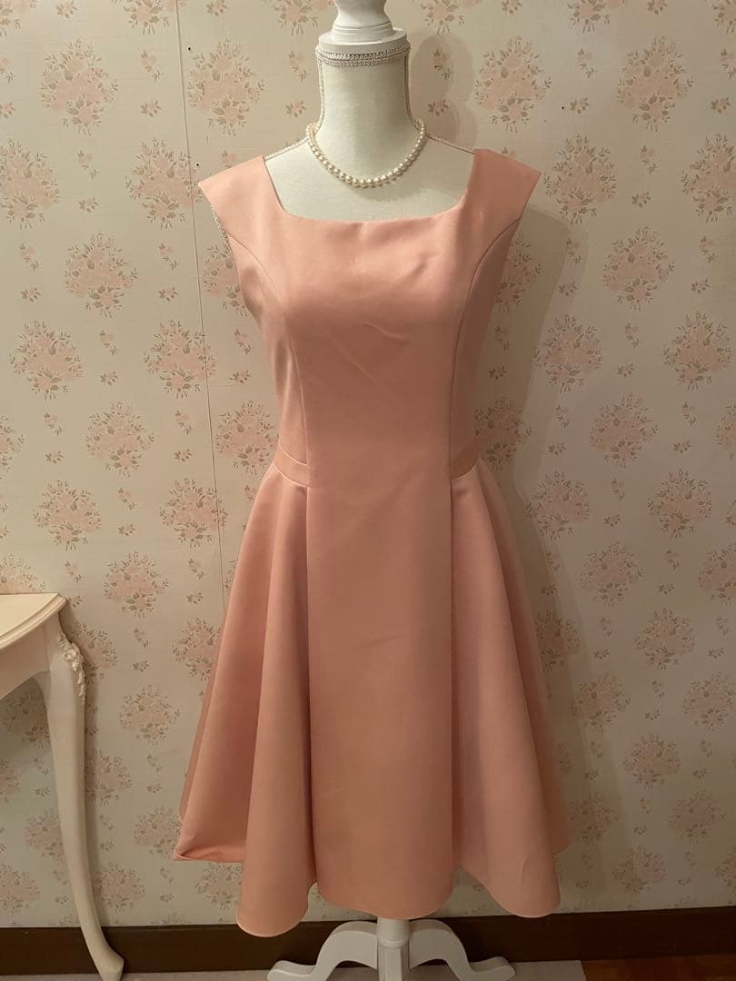 Rene 膝丈フレアワンピース サーモンピンク 36 新品未使用