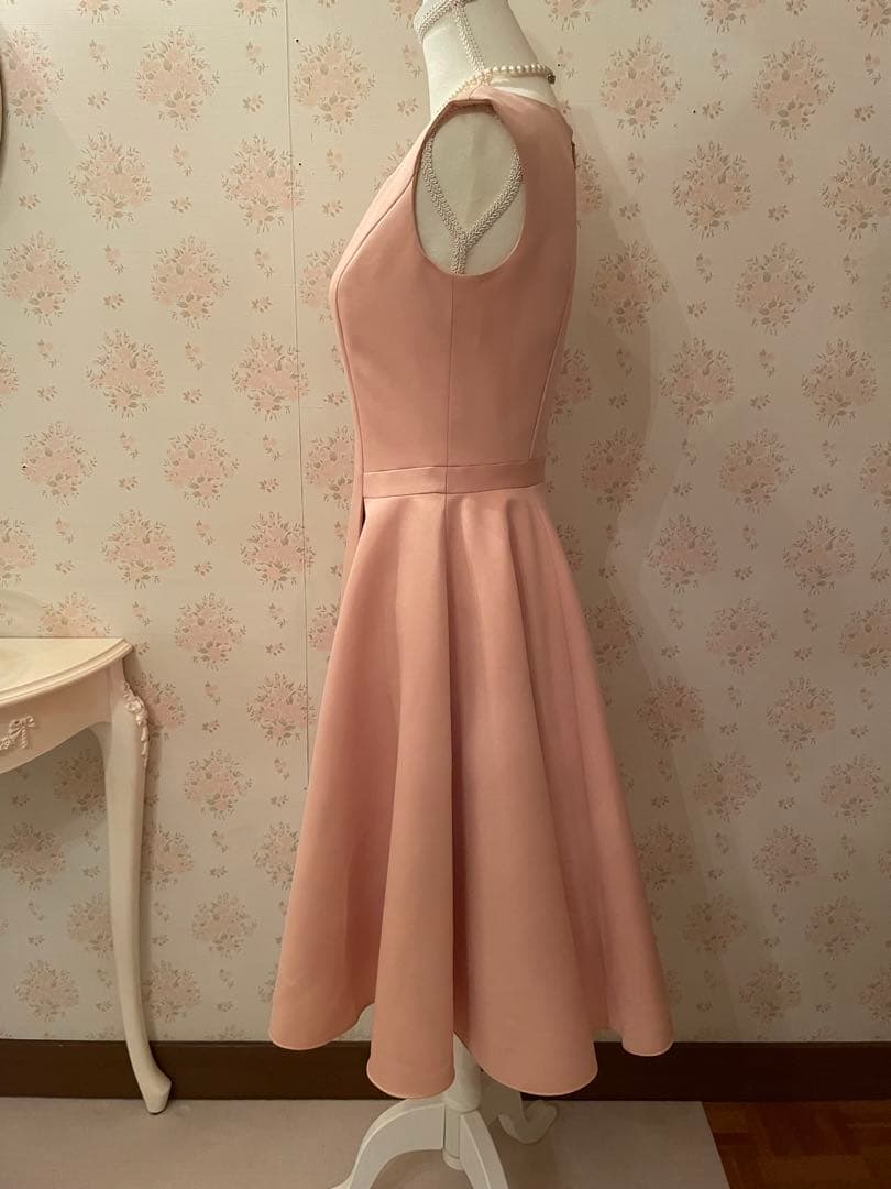 Rene 膝丈フレアワンピース サーモンピンク 36 新品未使用