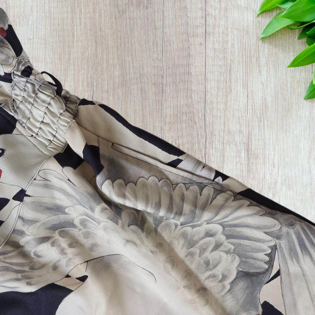 重宗玉緒 コラボ ワンピース 着物 鳩 冬 和装 和服 カジュアル 現代和装　袷